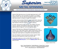 Superior Metal Spinning - Home Page